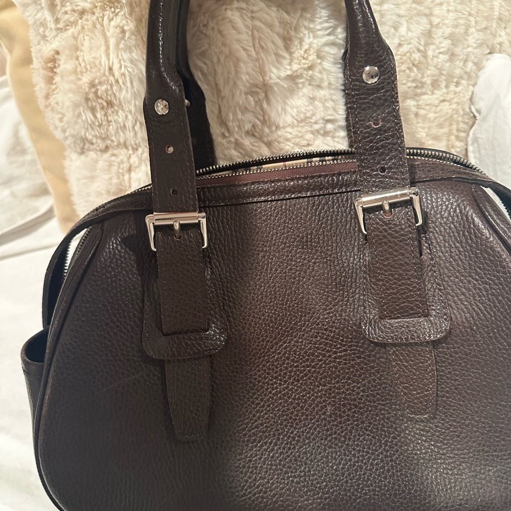 💫Authentic Burberry Vintage Boston Brown bag - Picture 8 of 9